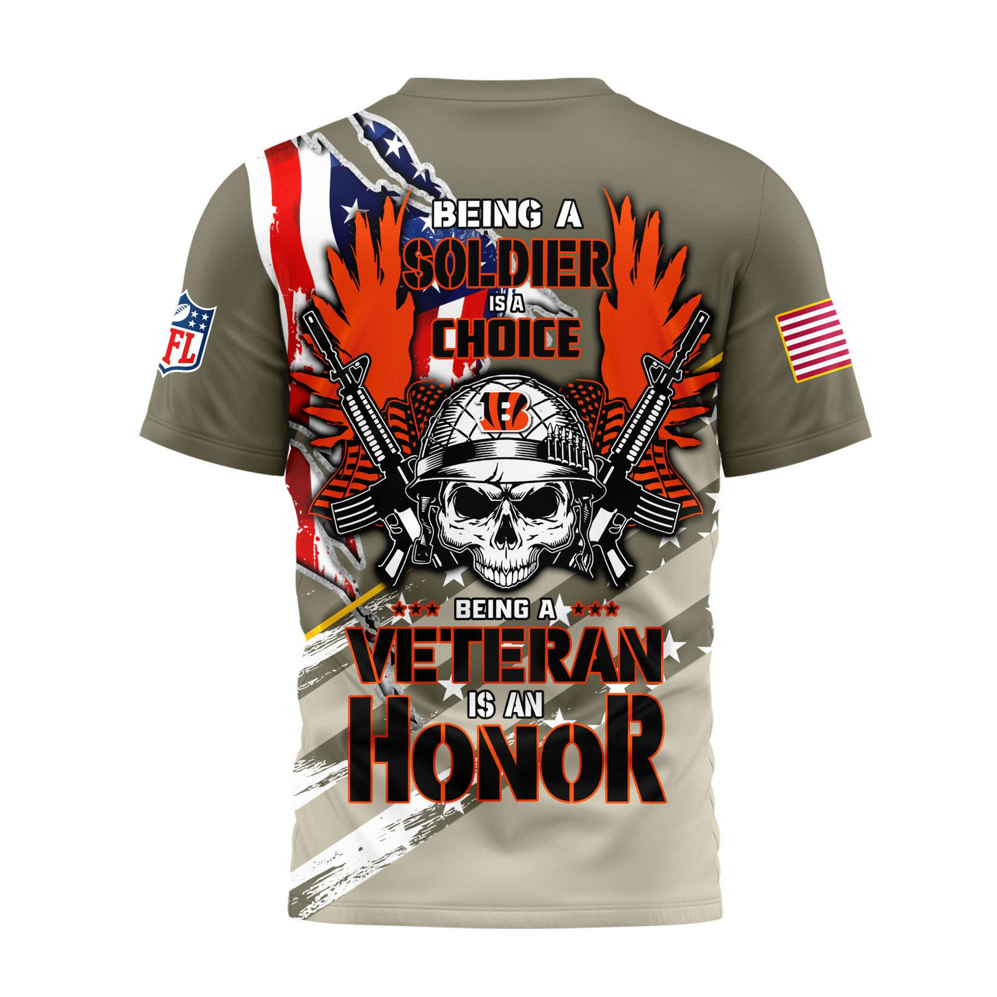 Premium NFL CIN Proud U.S. Veteran T-shirt V1 NMD TTV