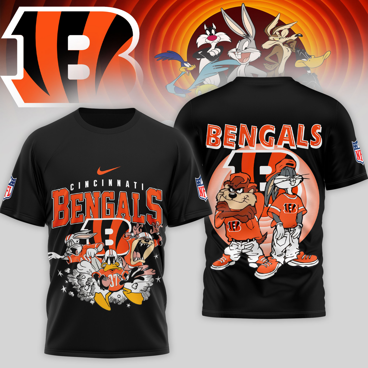 Premium NFL CIN x LNTS T-shirt V1 NMD TTV