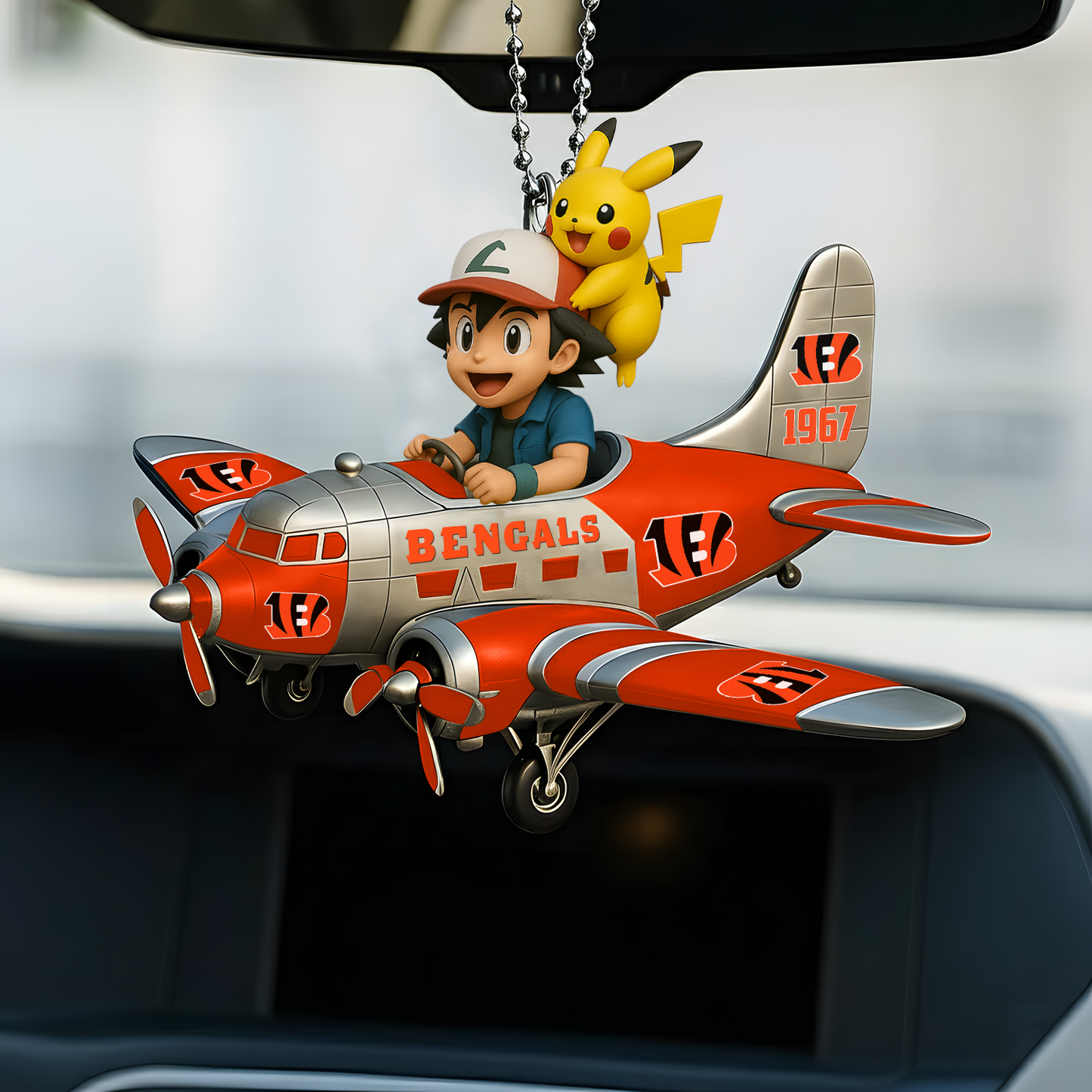 Premium NFL CIN x POK Car Ornament V1 DATND TANTD