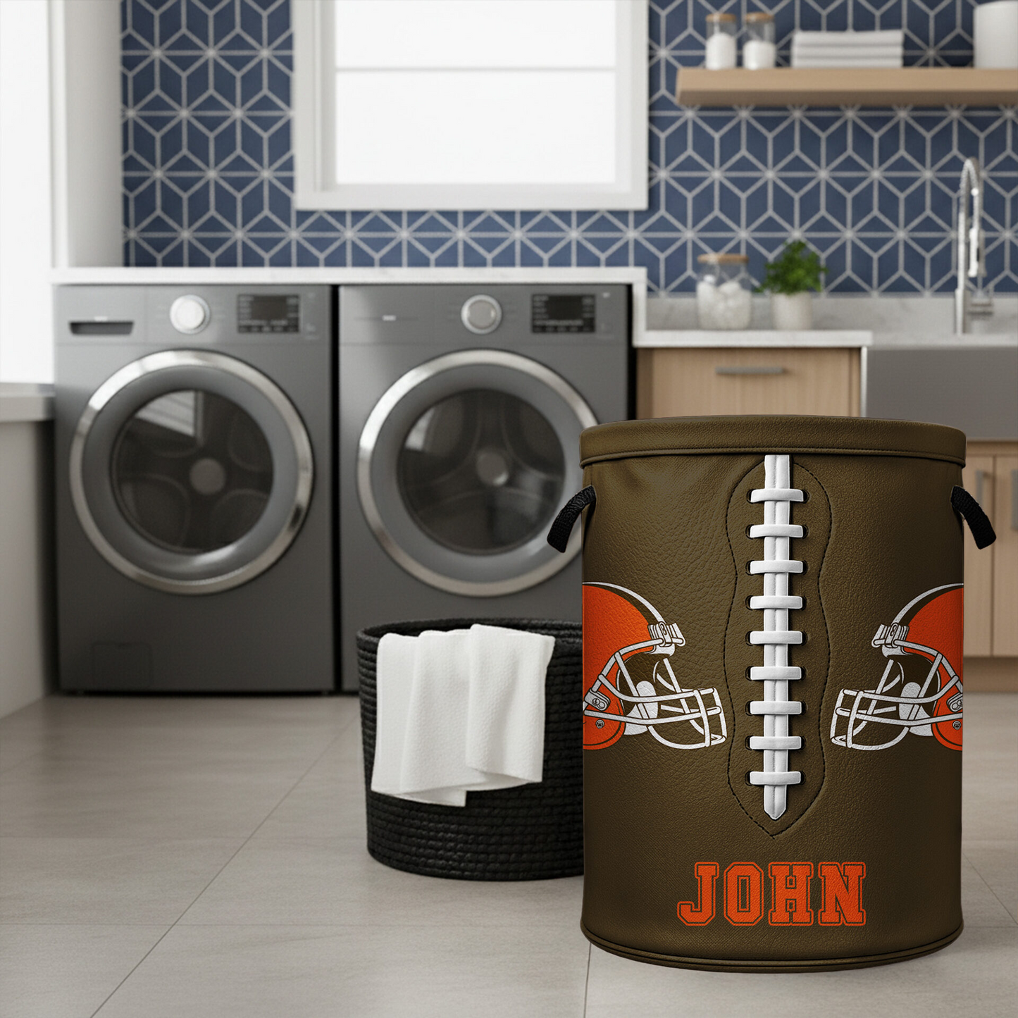 Premium NFL CLE Clothes Hamper HI V1 NMD TTV