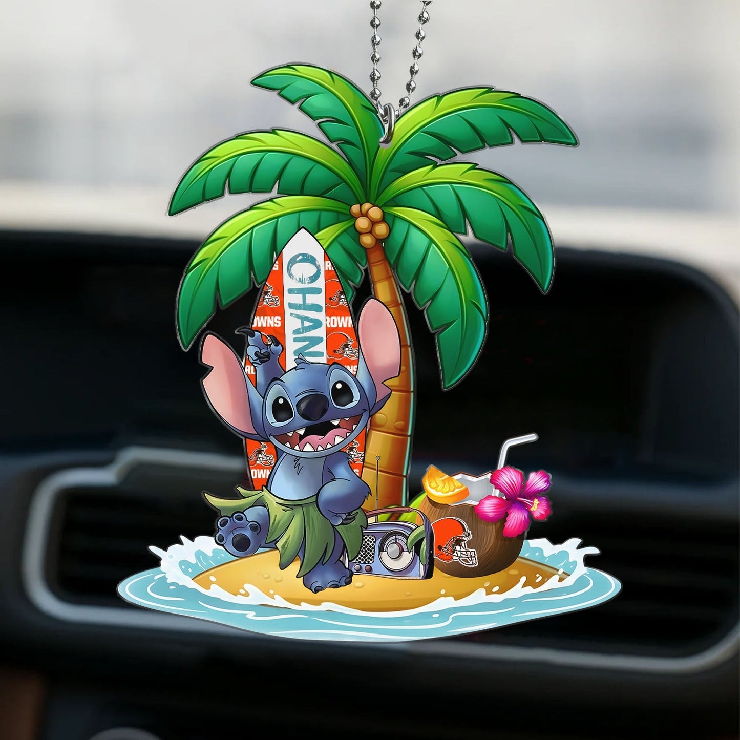Premium NFL CLE x ST Hawai Car Ornament DatND DVT
