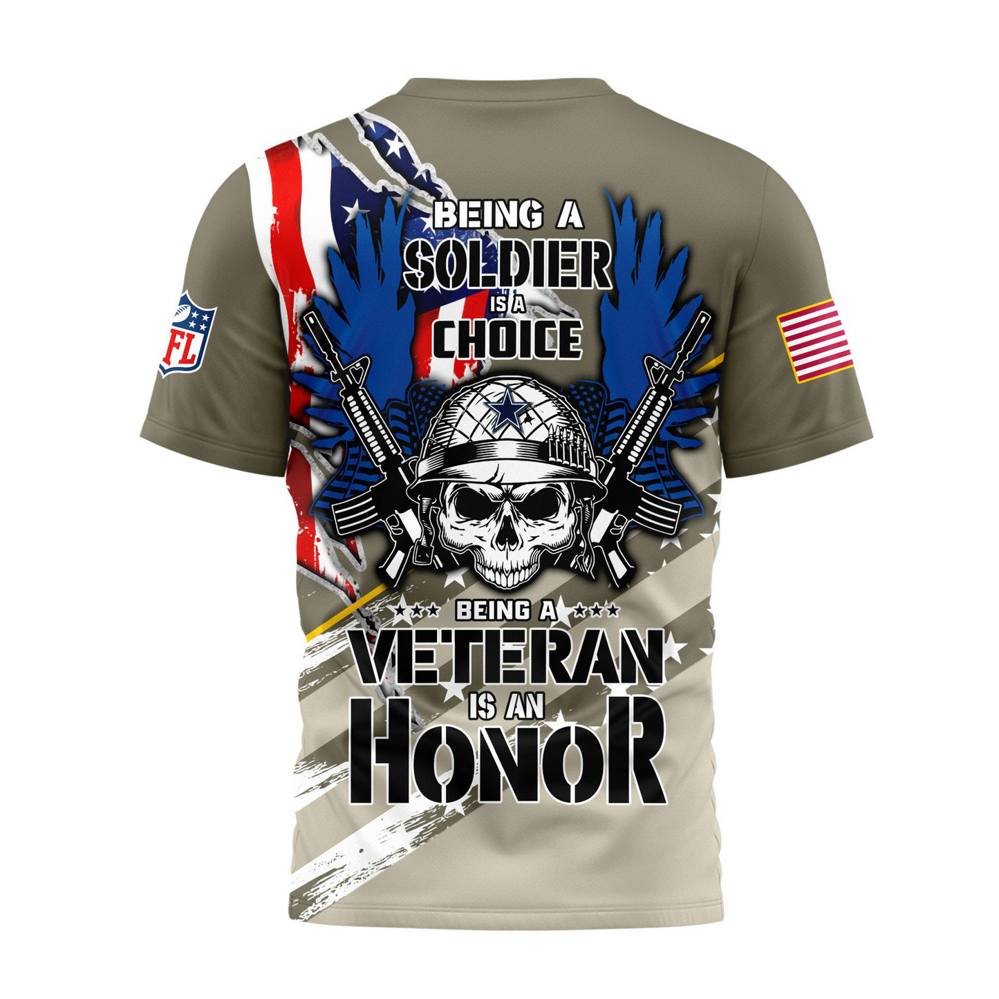 Premium NFL DAL Proud U.S. Veteran T-shirt V1 NMD TTV