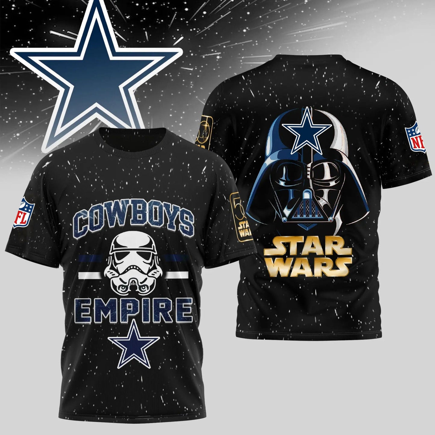Premium NFL DAL x Star Wars 3D Shirt NDT NHM