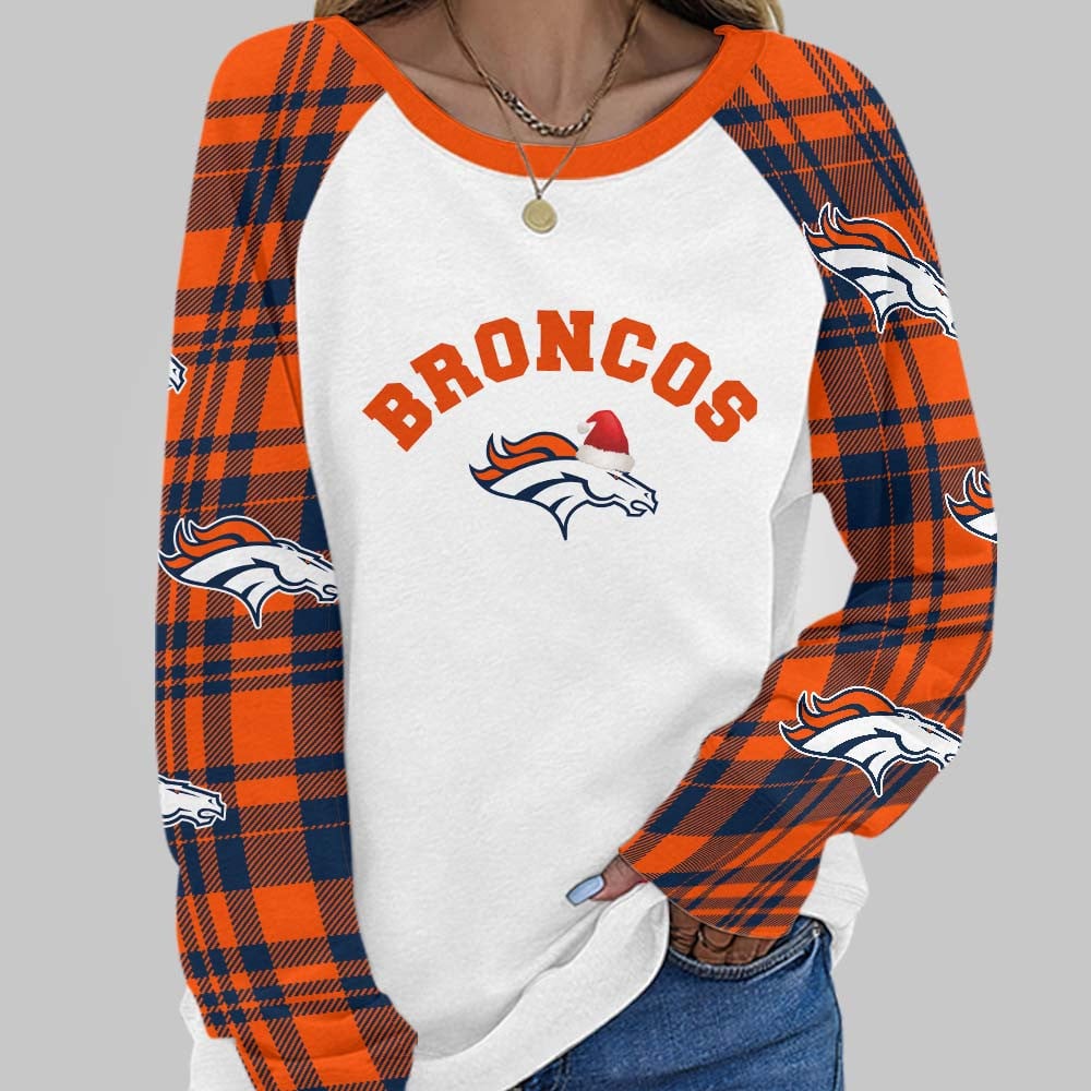Premium NFL DEN Cozy Round Neck Raglan Sleeve Sweatshirt V1 NMD NHM