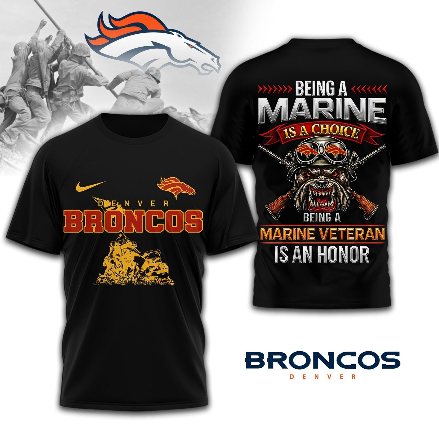 Premium NFL DEN Marine Veteran Shirt V2 NMD NHM