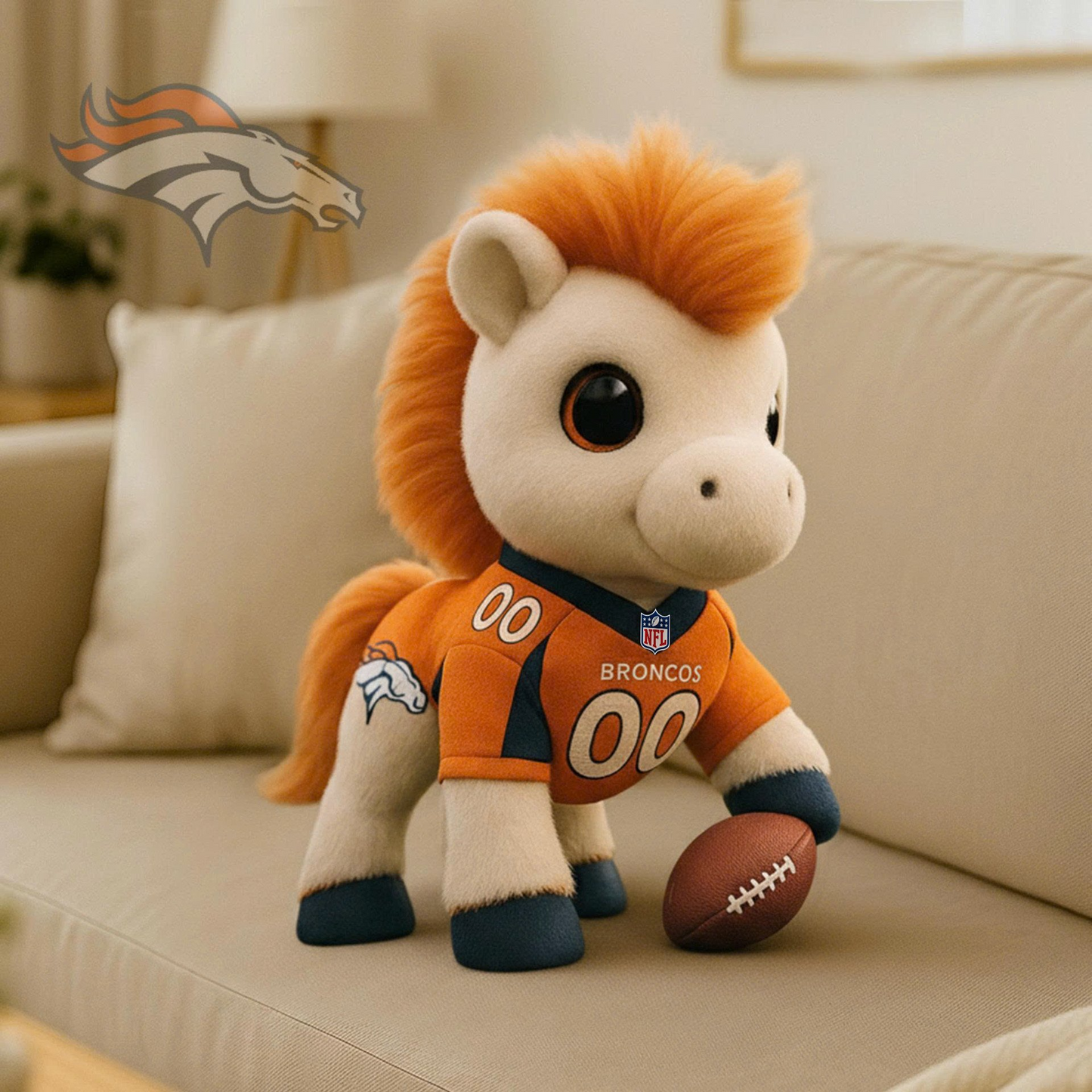 Premium NFL DEN Mascot Plush Pillow V1 NMD TTV