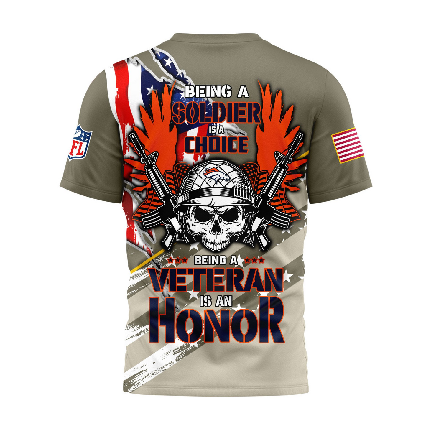 Premium NFL DEN Proud U.S. Veteran T-shirt V1 NMD TTV