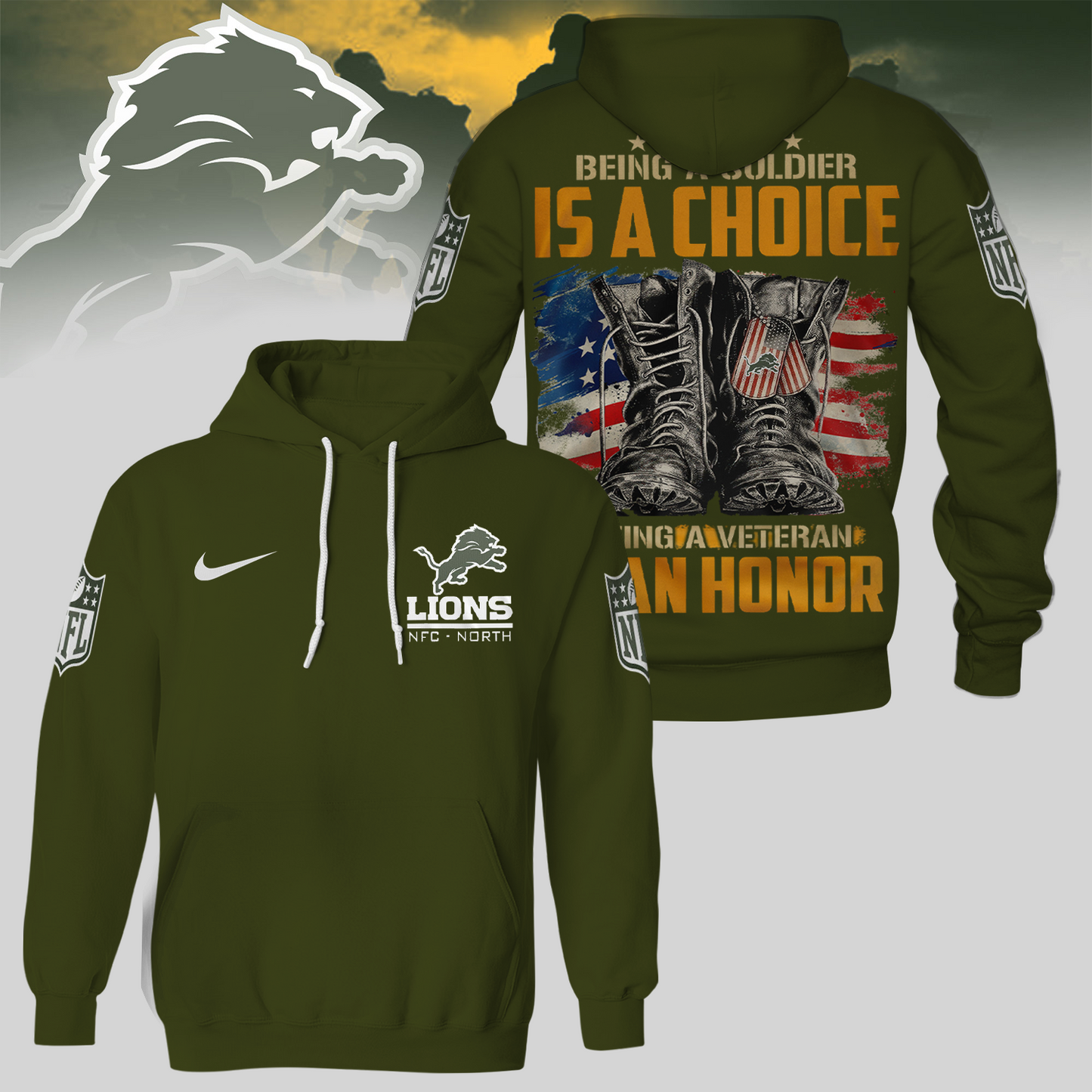 Premium NFL DET Army Veteran Shirt V1 NMD 221025 TTV