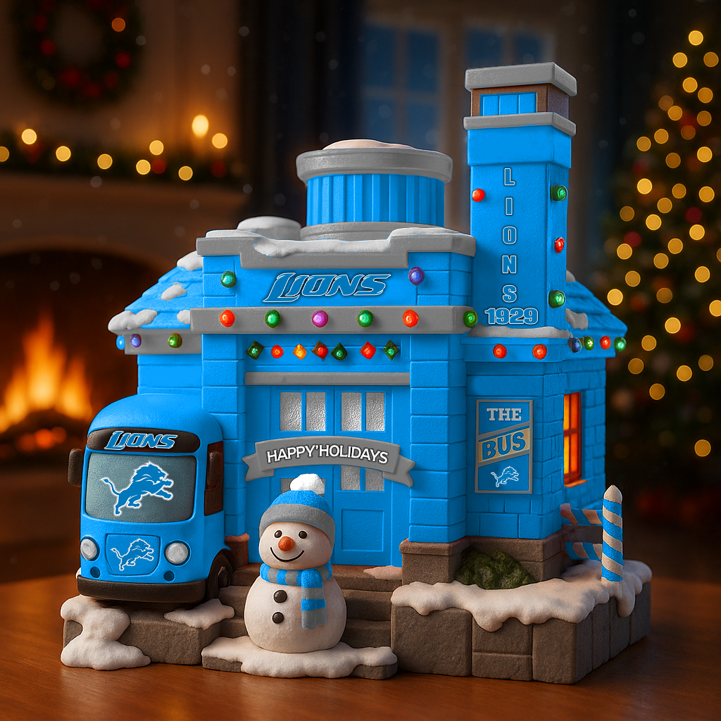 Premium NFL DET Christmas Acrylic Plaque V8 NMD TTV