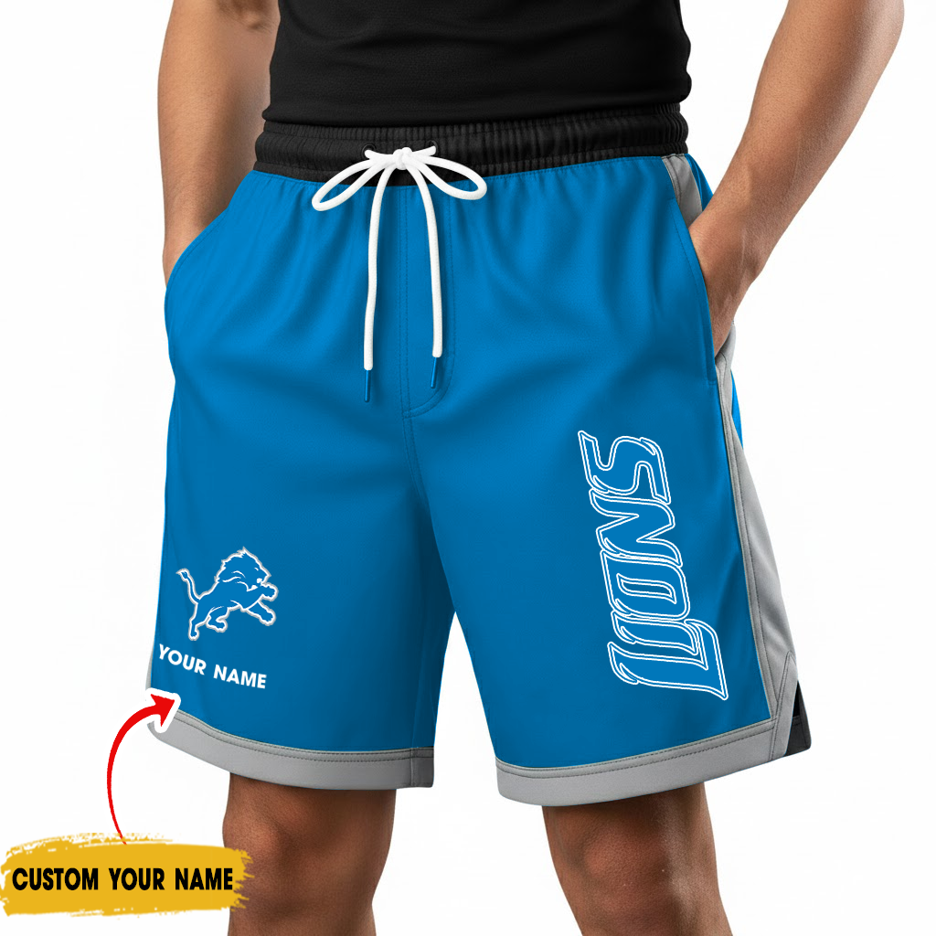 Premium NFL DET Color-Block Training Shorts Pants V1 NMD TTV