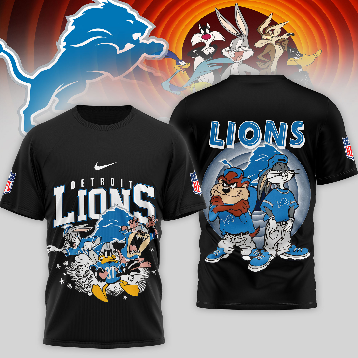 Premium NFL DET x LNTS T-shirt V1 NMD TTV