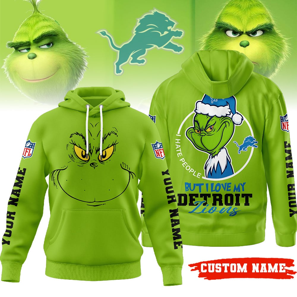 Premium NFL DET x The Grinch Hoodie V1 NMD TTV