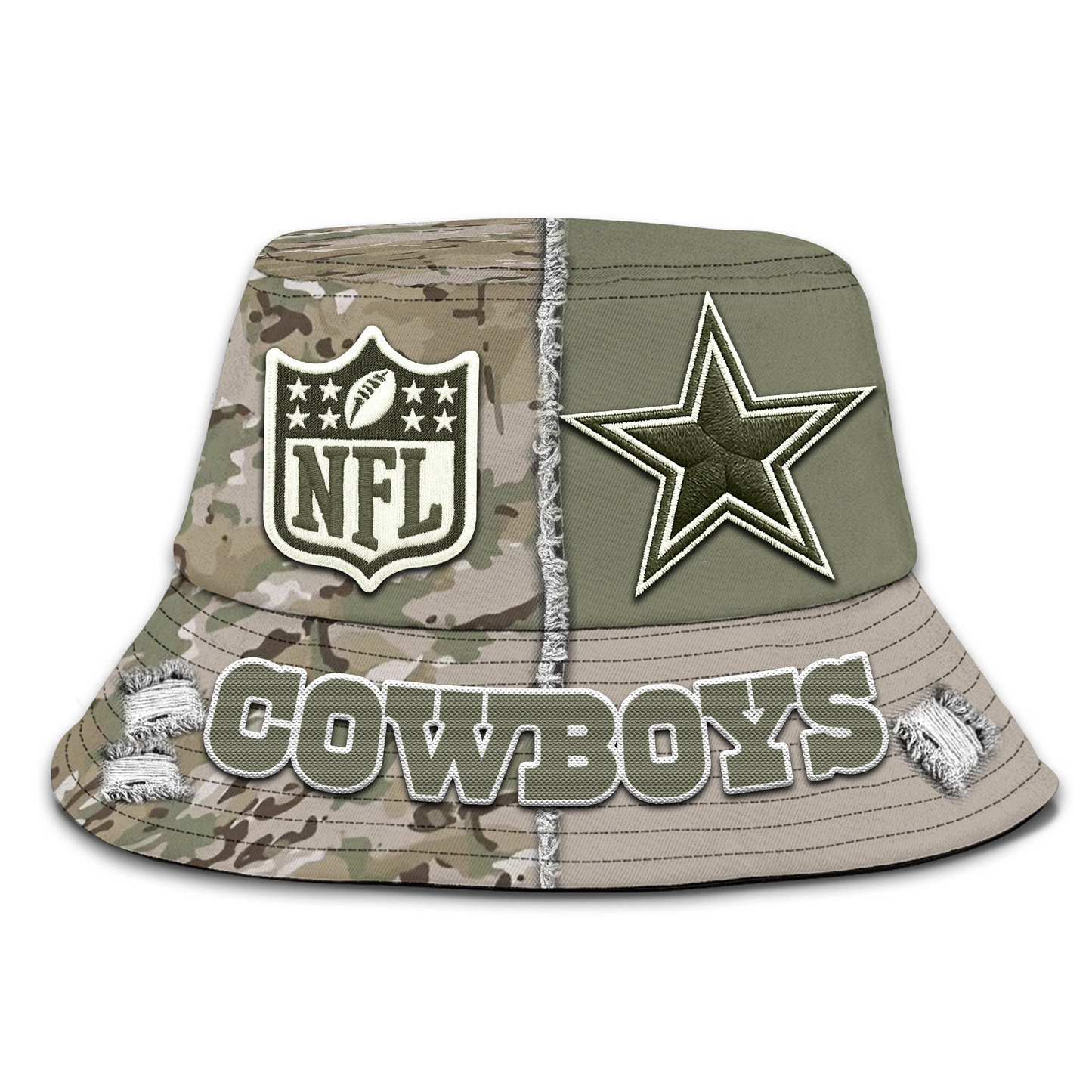 Premium NFL DLCB Salute To Service Bucket Hat NMD TTV