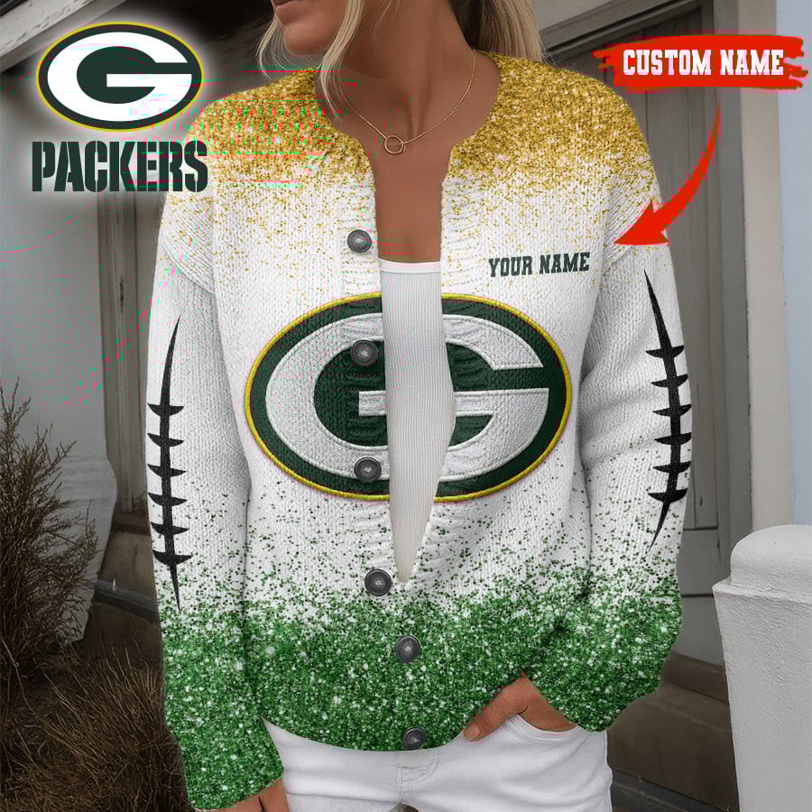 Premium NFL GB Cozy Knit Cardigan V1 NMD NHM