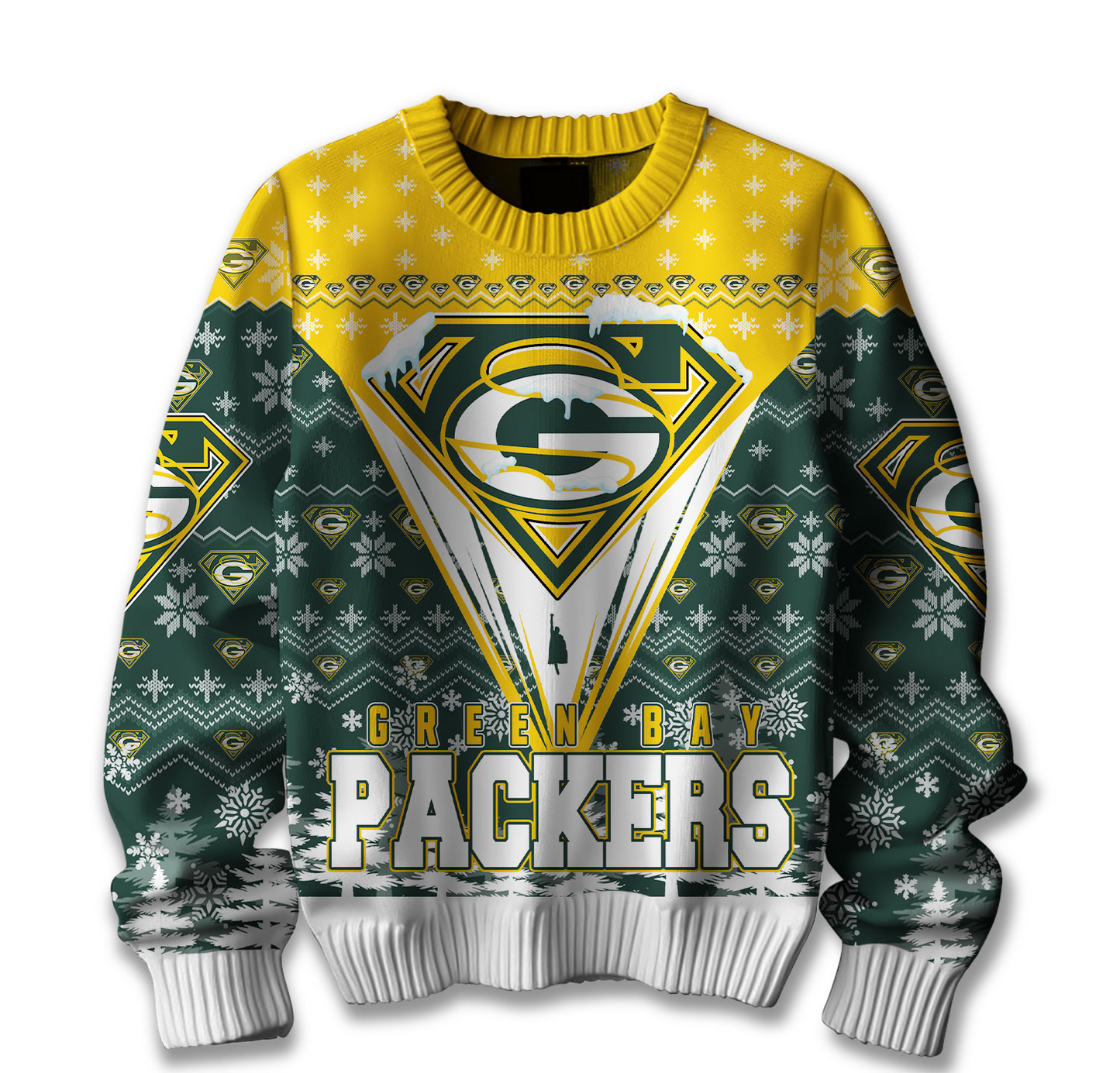 Premium NFL GB Merry Super Christmas Sweater V1 NMD TTV