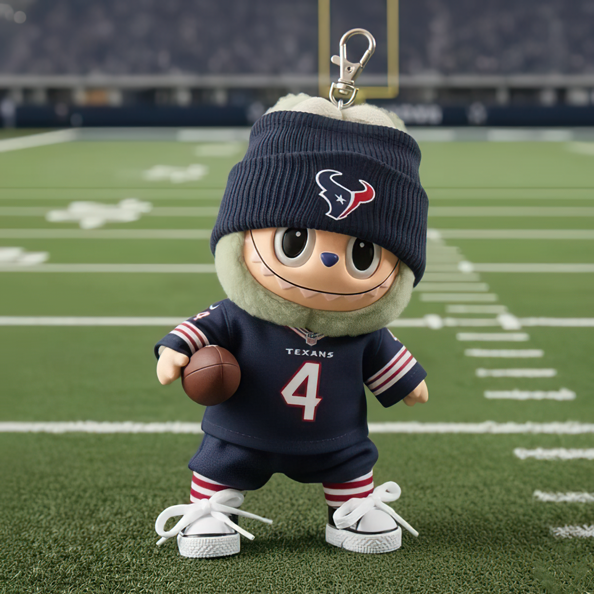 Premium NFL HOU x Labubu Mini Plush Keychain V1 NMD TTV