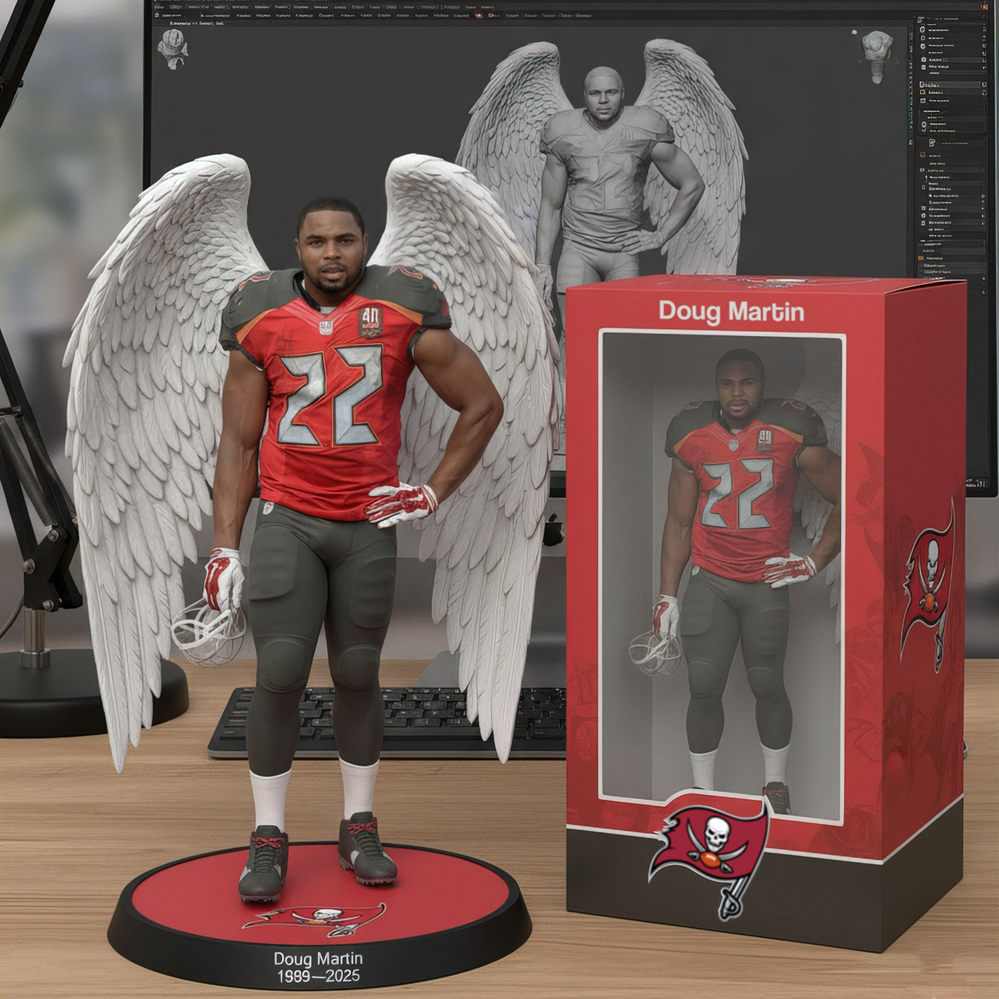 Premium NFL In Memory Of Doug Martin Acrylic Plaque V1 NMD TTV