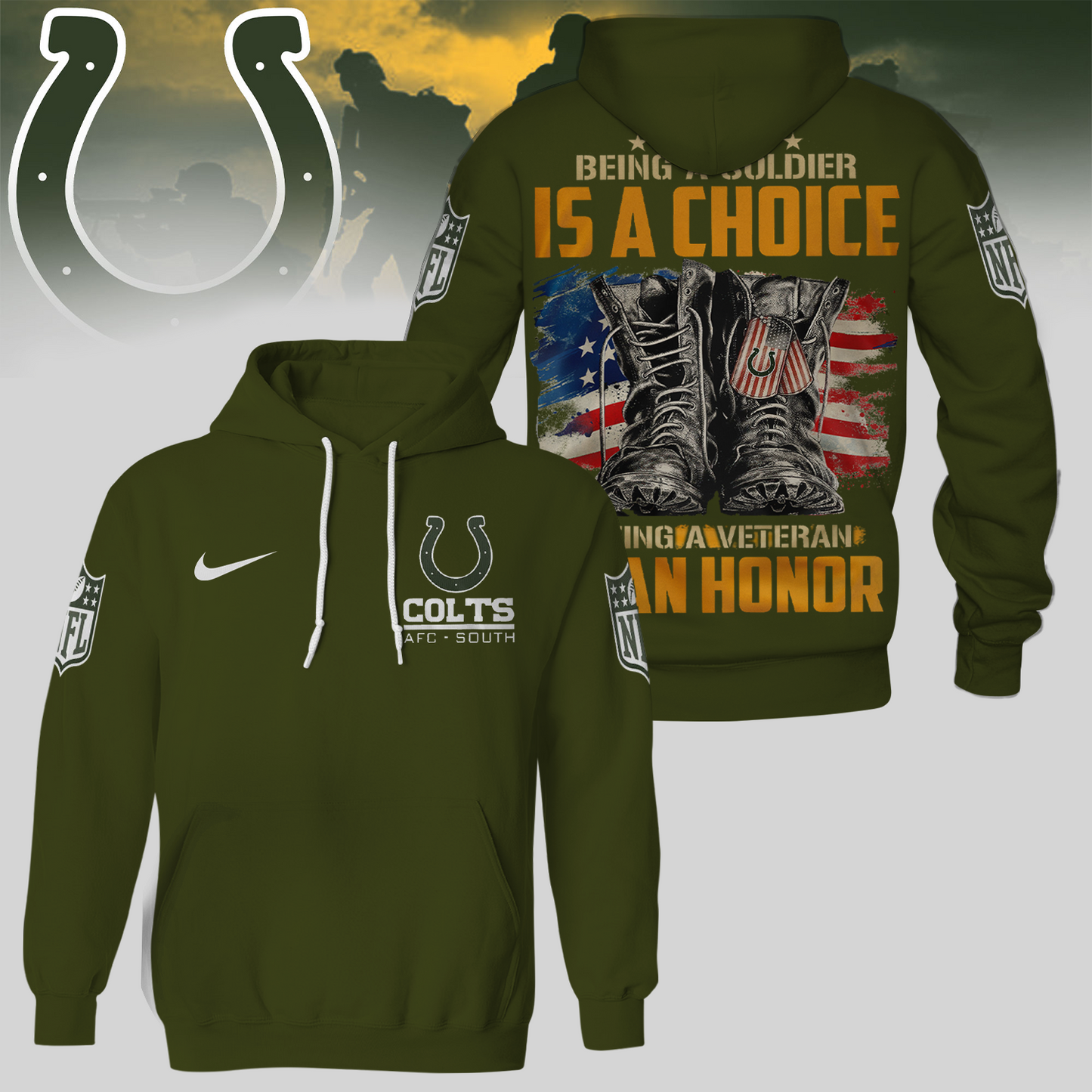 Premium NFL IND Army Veteran Shirt V1 NMD 221025 TTV