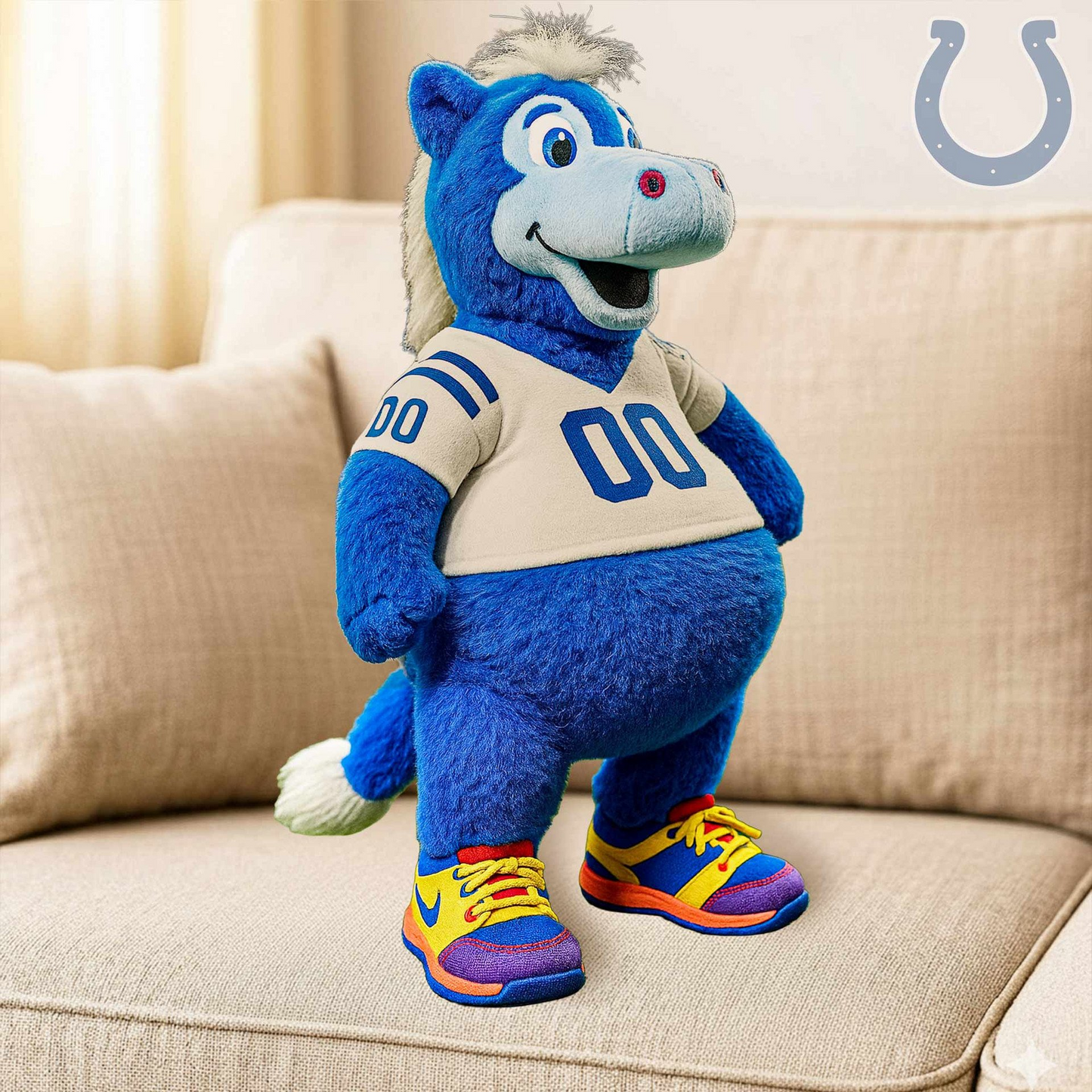 Premium NFL IND Mascot Plush Pillow V1 NMD TTV