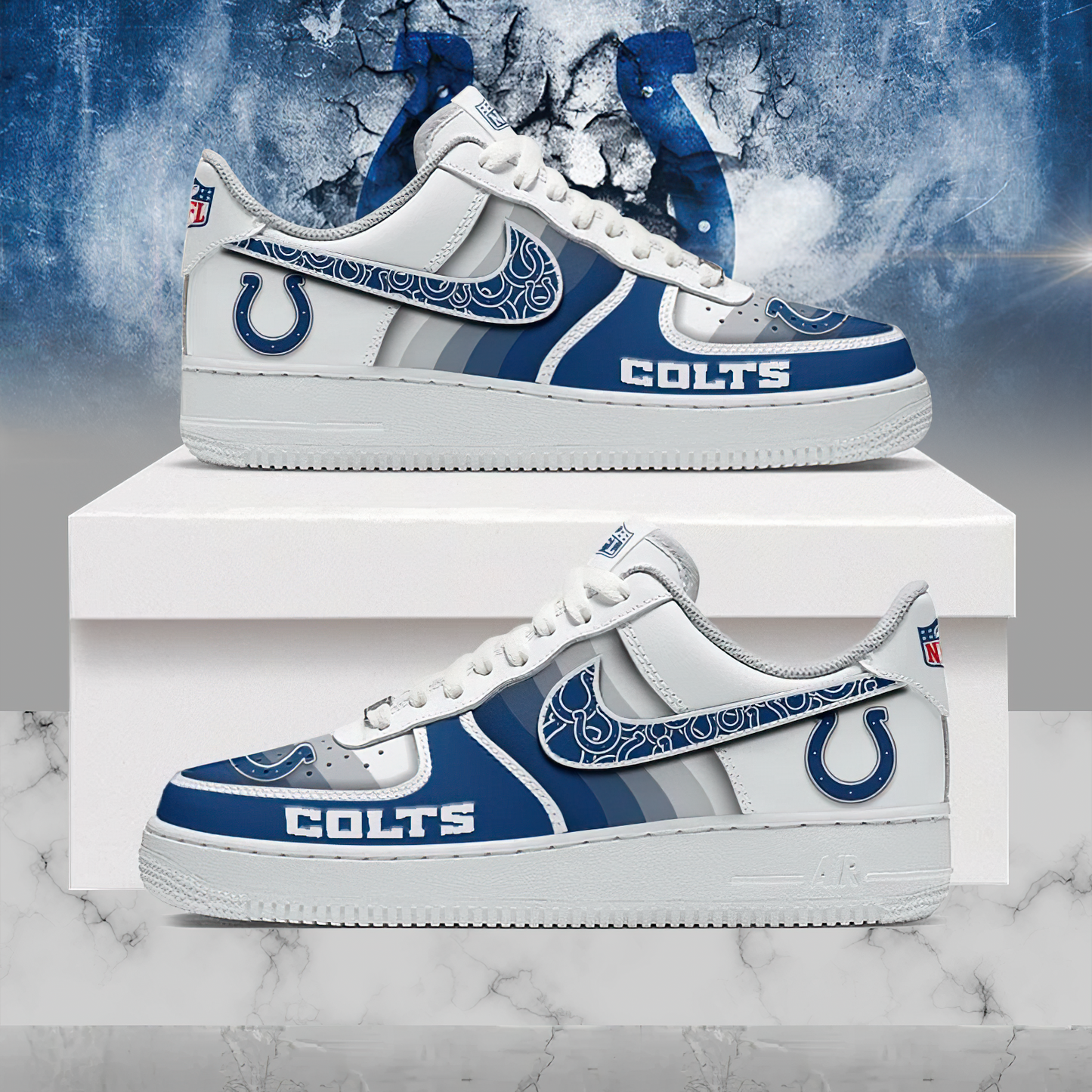 Premium NFL IND Multicolor AF1 Sneaker V1 NMD25 TTV