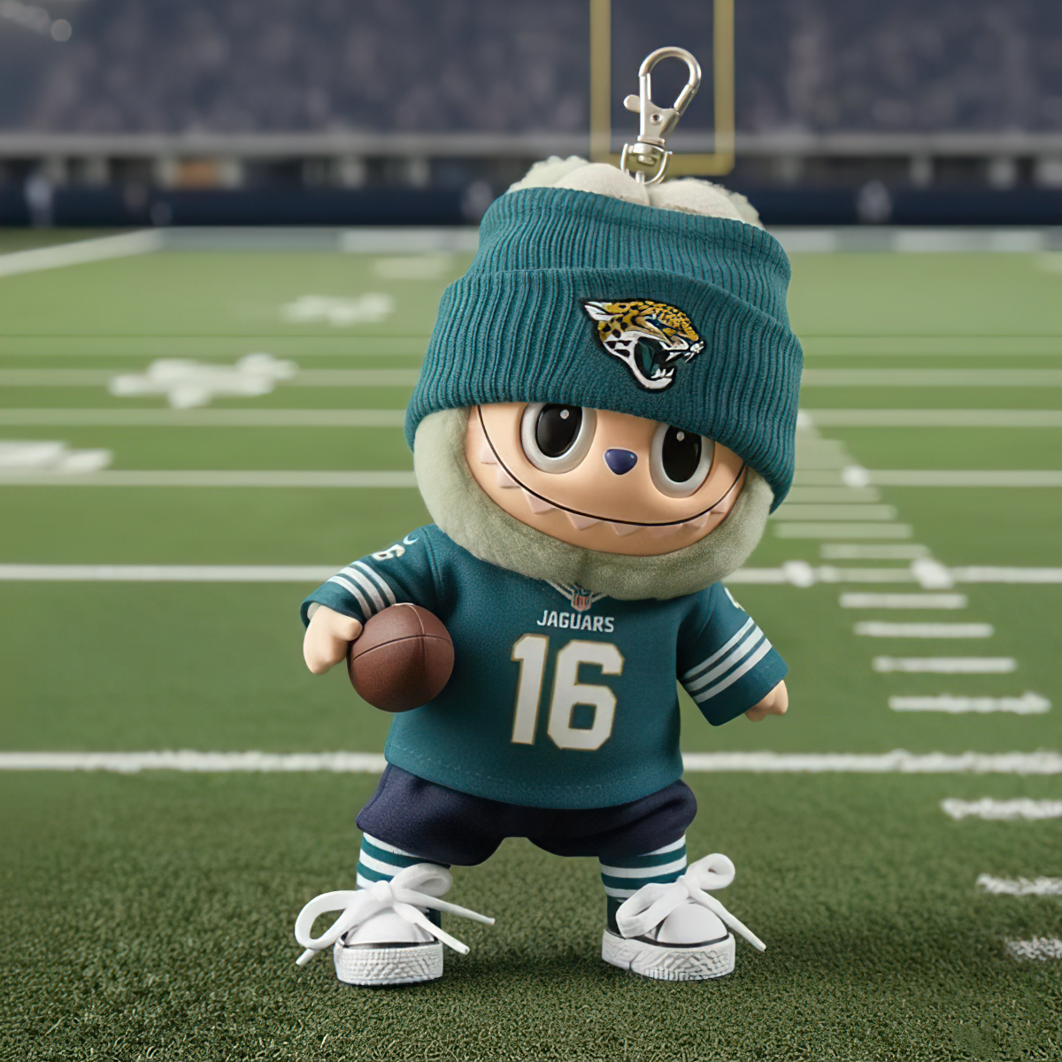 Premium NFL JAC x Labubu Mini Plush Keychain V1 NMD TTV