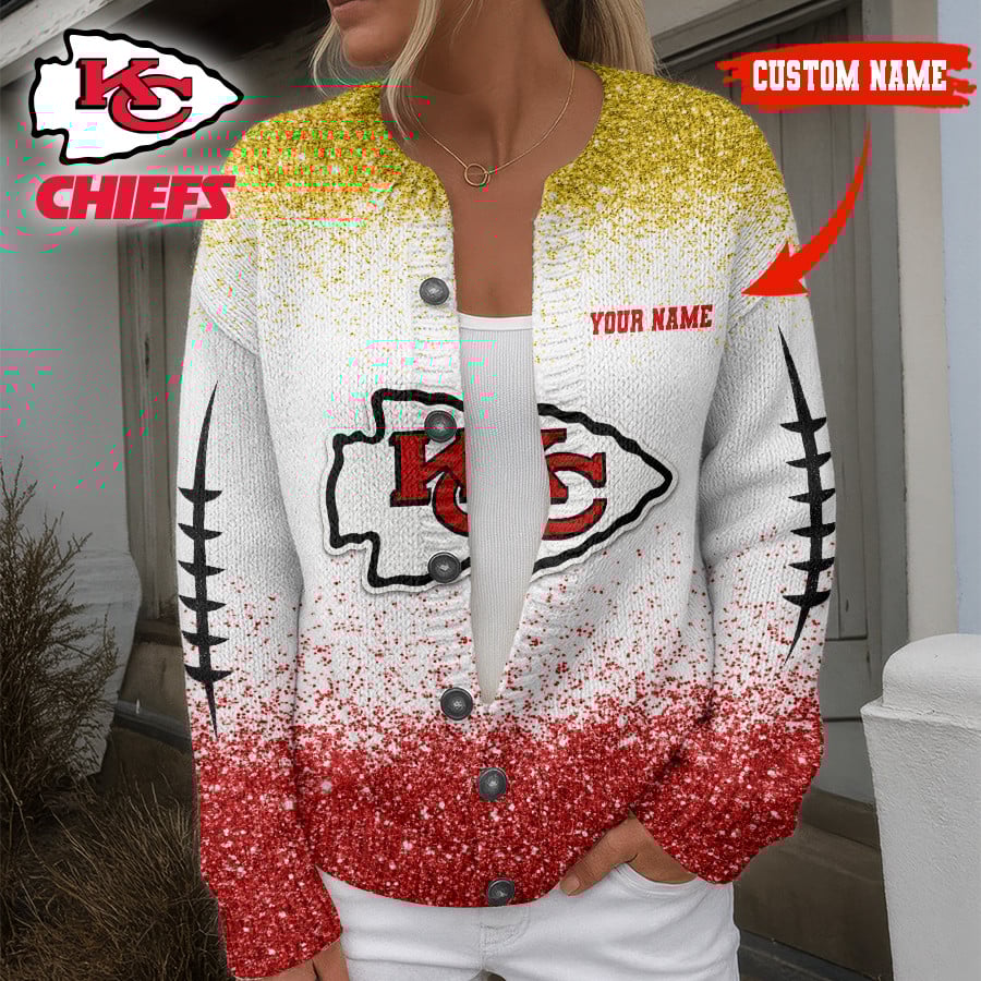Premium NFL KC Cozy Knit Cardigan V1 NMD NHM