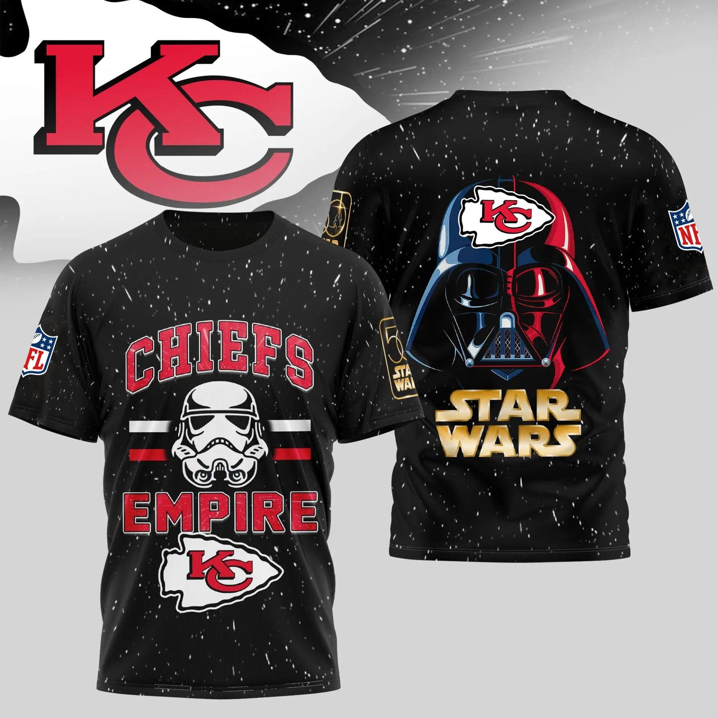 Premium NFL KC x Star Wars 3D Shirt NDT NHM