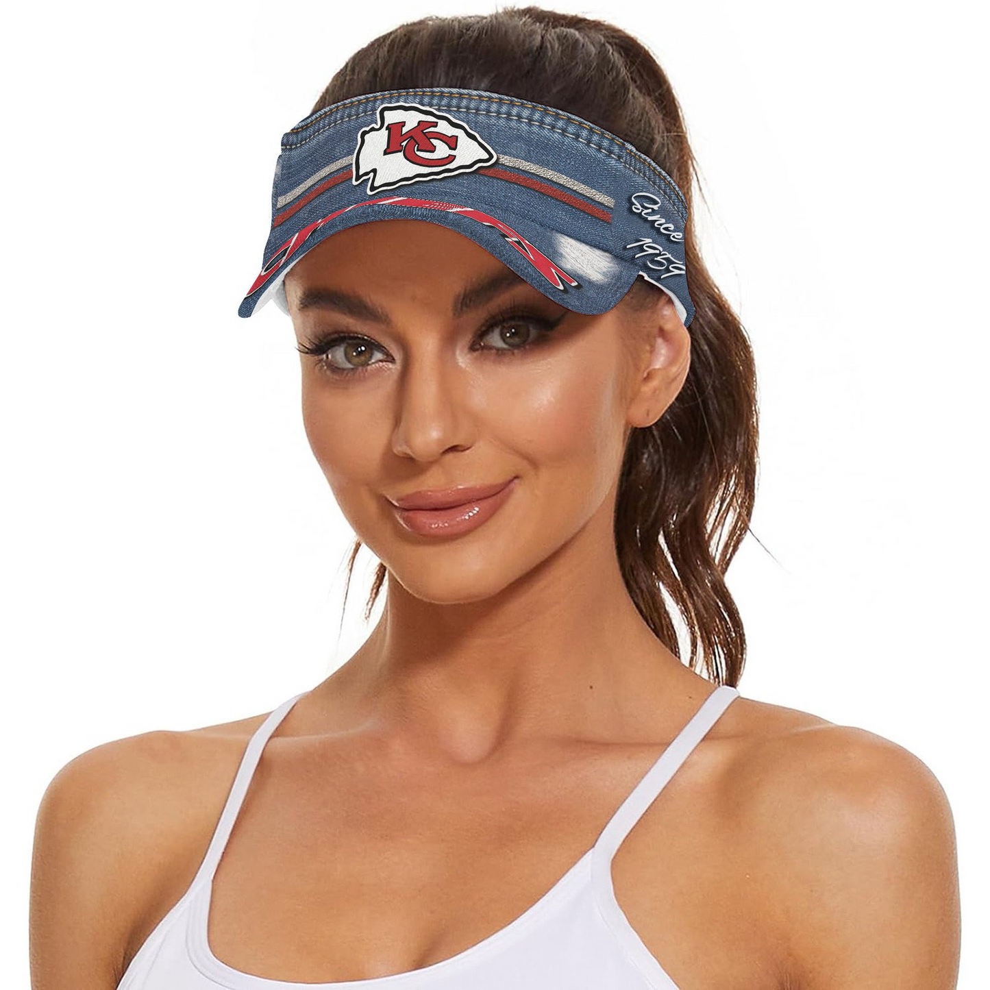 Premium NFL KCC Denim Sun Visor Cap V2 NMD DDT TTV
