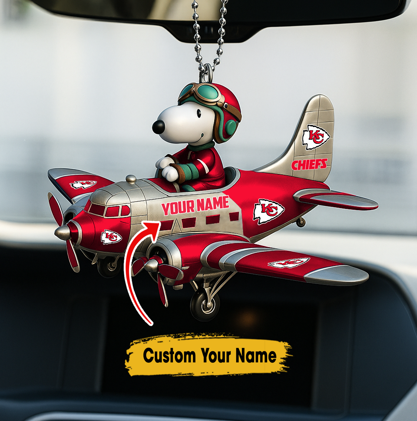 Premium NFL KCC x SNP Your Name Car Ornament V2 NMD TTV