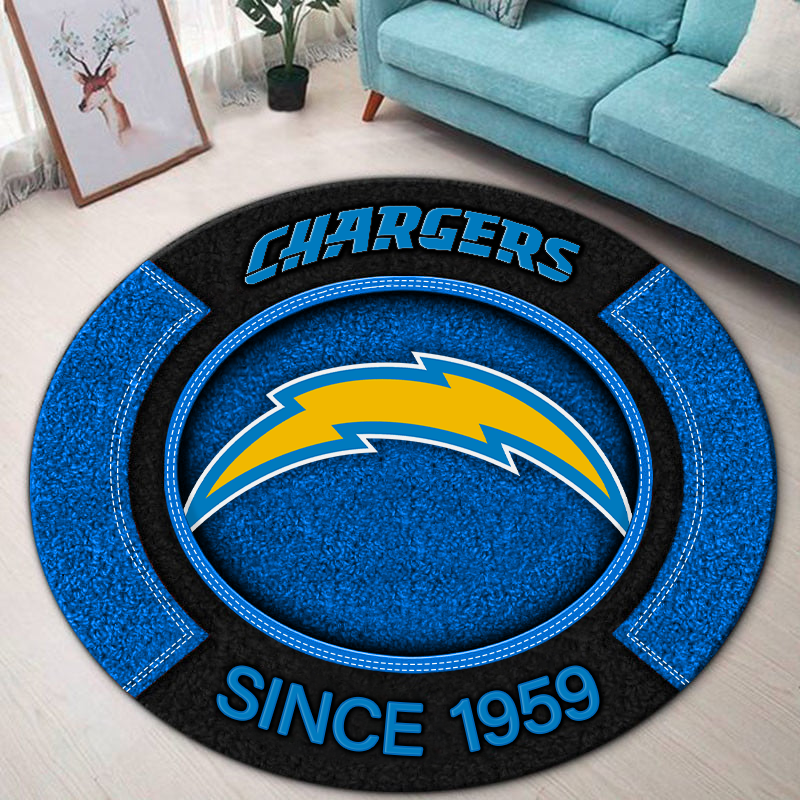 Premium NFL LAC Round Rug Multicolor V2 NMD TTV