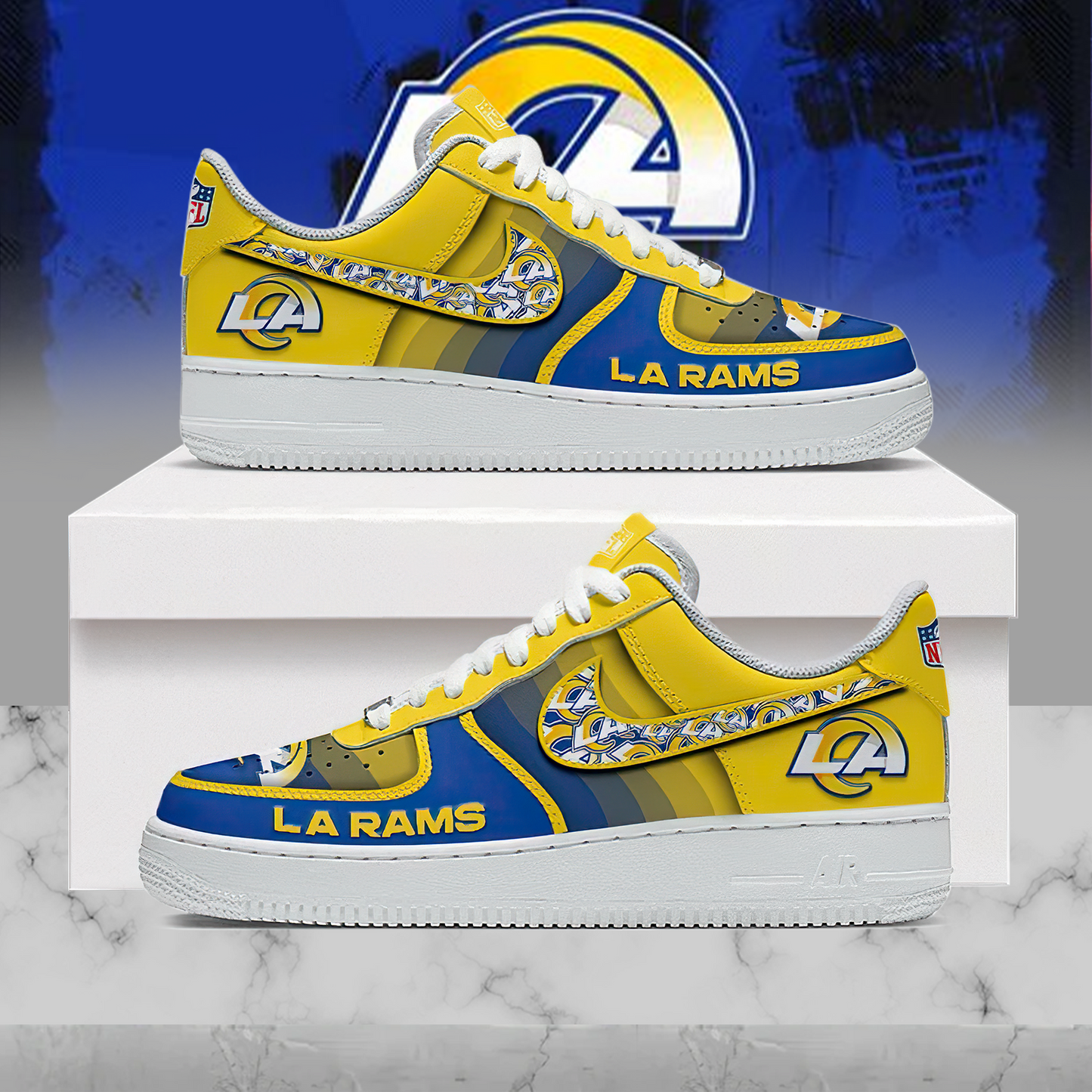 Premium NFL LAR Multicolor AF1 Sneaker V1 NMD25 TTV