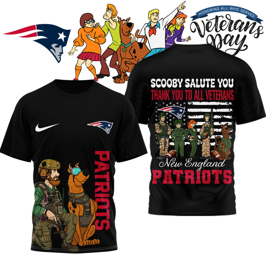 Premium NFL NE x SCO Salute Veterans T-shirt V15 NMD NHM