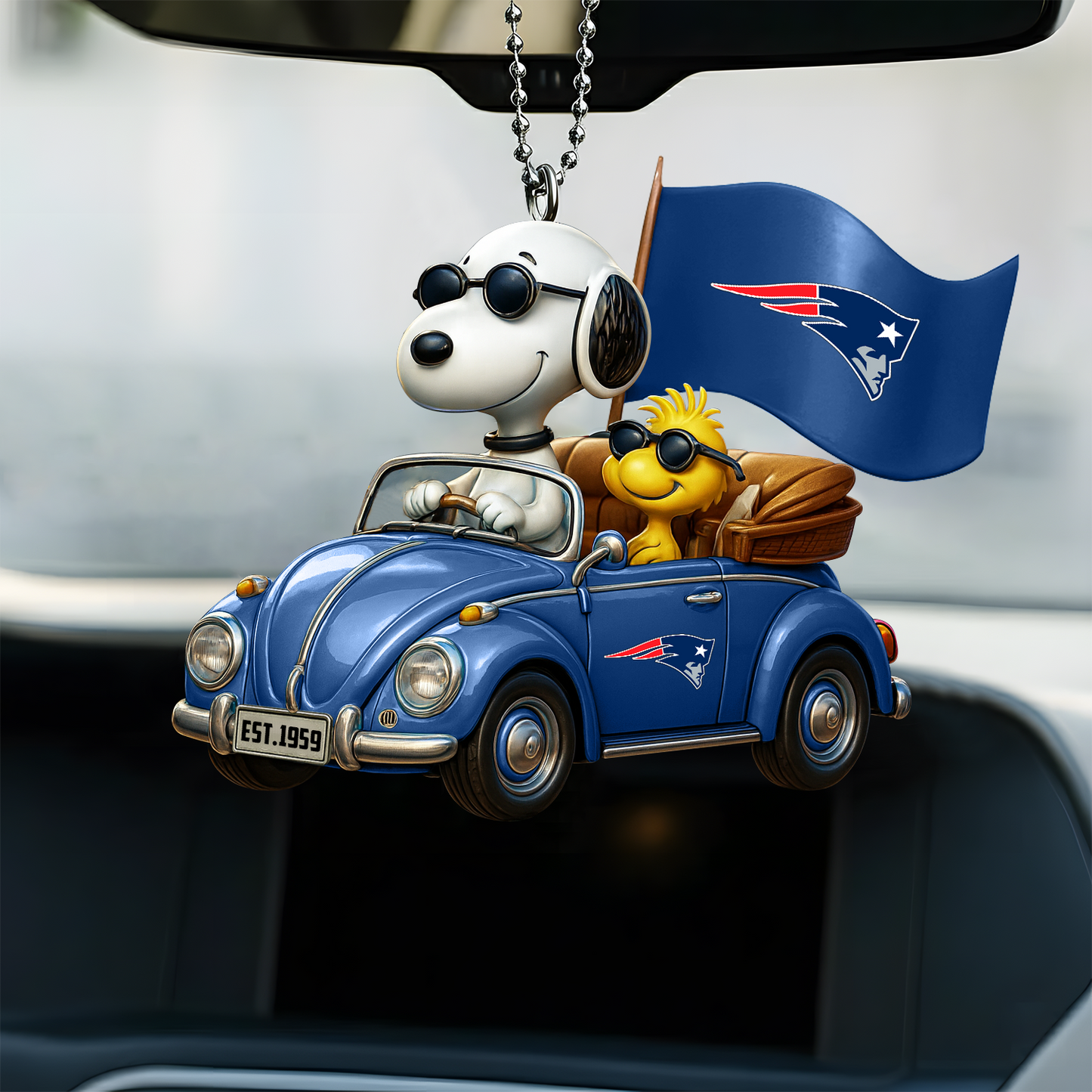Premium NFL NE x SNP Car Ornament DatND DVT