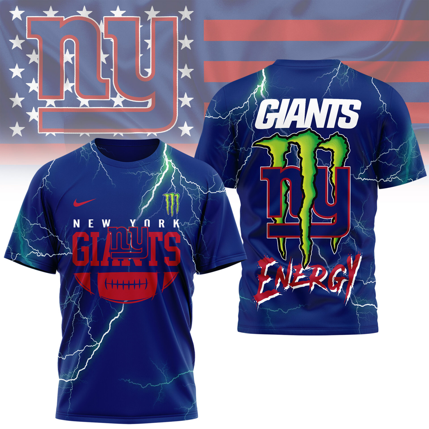 Premium NFL NY x Monster Energy T-shirt V1 NMD TTV