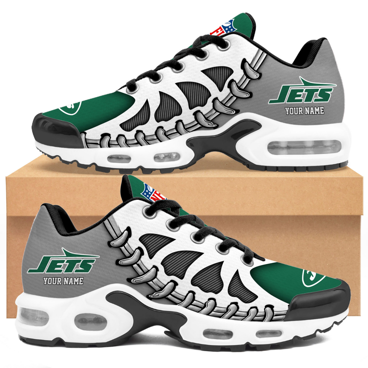 Premium NFL NYJ Spine Rush Air Max Sneaker V4 NMD TTV