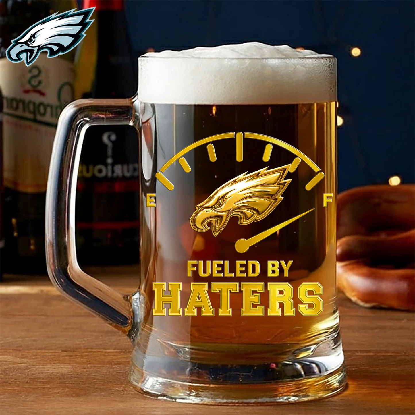 Premium NFL PHI Fueled By Haters Beer Glasses V1 NMD 031125 TTV