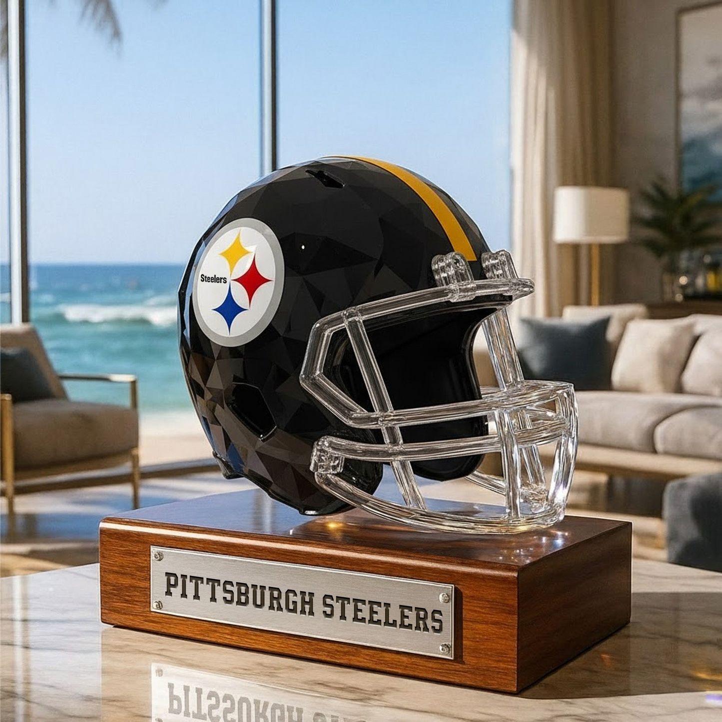 Premium NFL PIT Crystal Style Desktop Ornament V1 NMD TTV