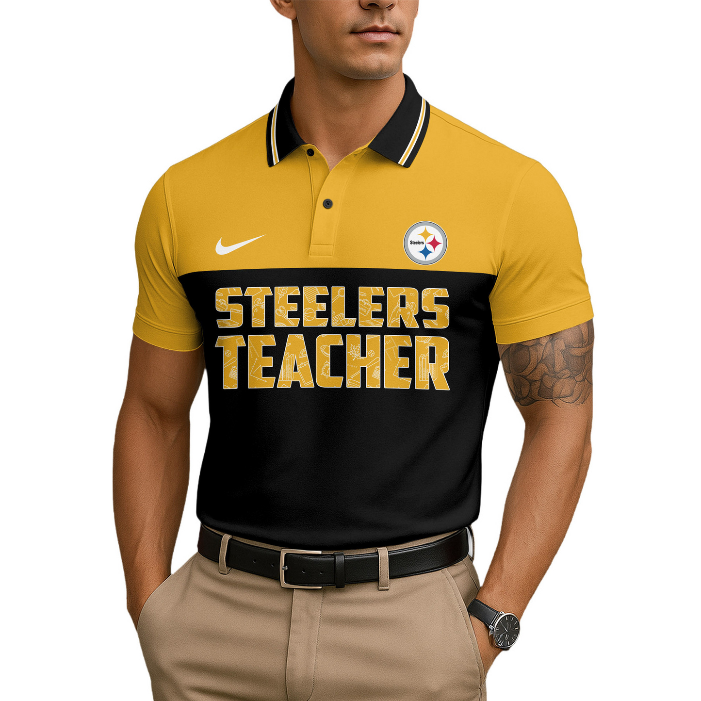 Premium NFL PIT Teacher Appreciation Polo Shirt V15 NMD TTV
