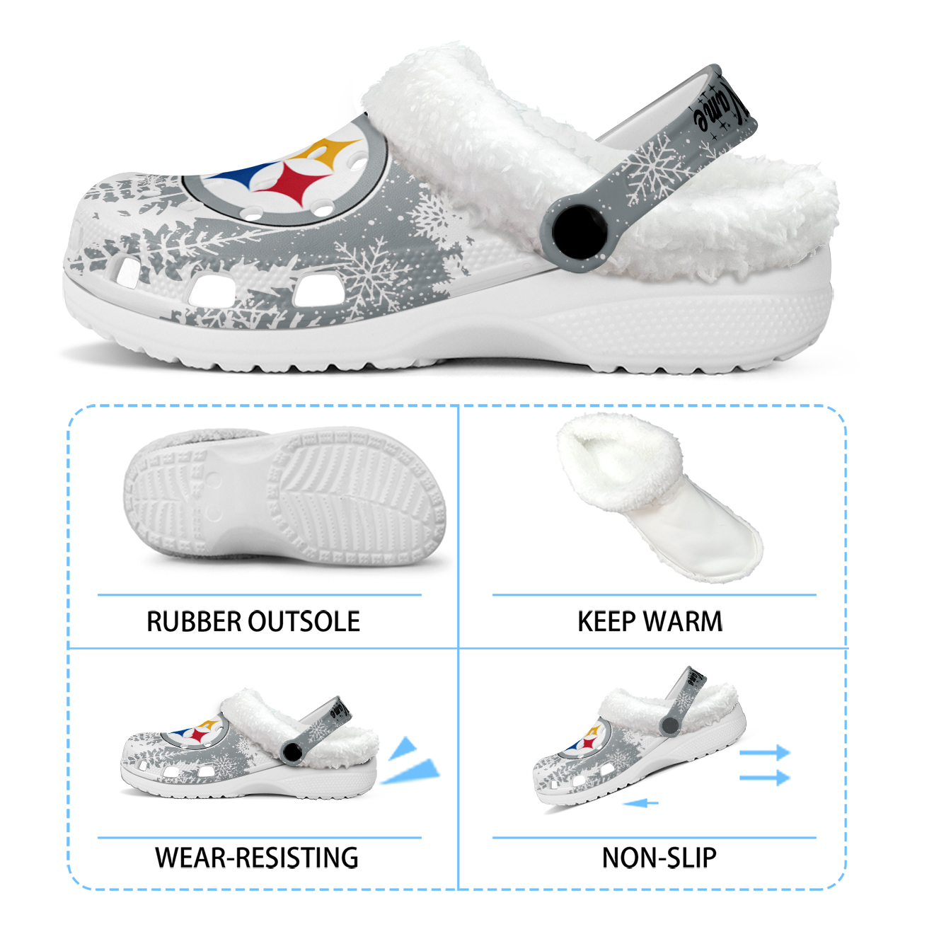 Premium NFL PIT Winter Fleece Clogs V1 NMD TTV