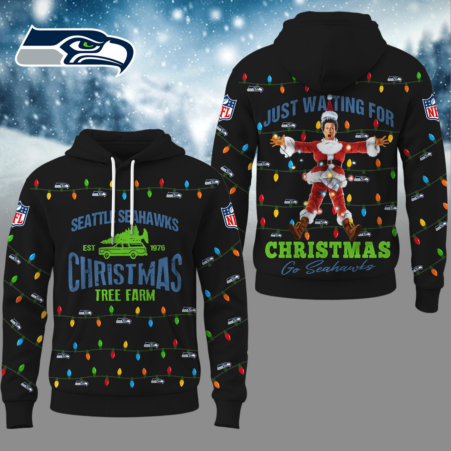Premium NFL SEA Griswold Christmas Hoodie V1 NMD TTV