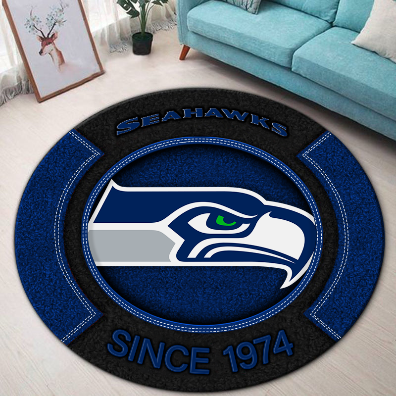 Premium NFL SEA Round Rug Multicolor V2 NMD TTV