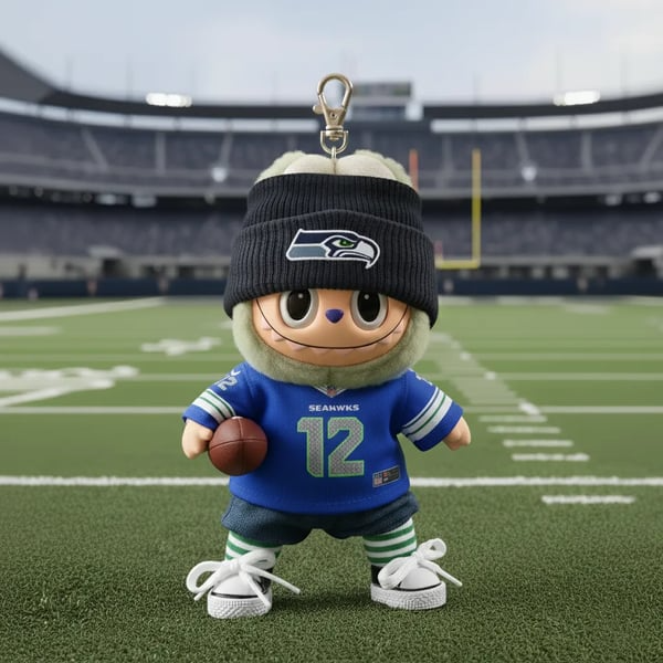 Premium NFL SEA x Labubu Mini Plush Keychain V1 NMD TTV