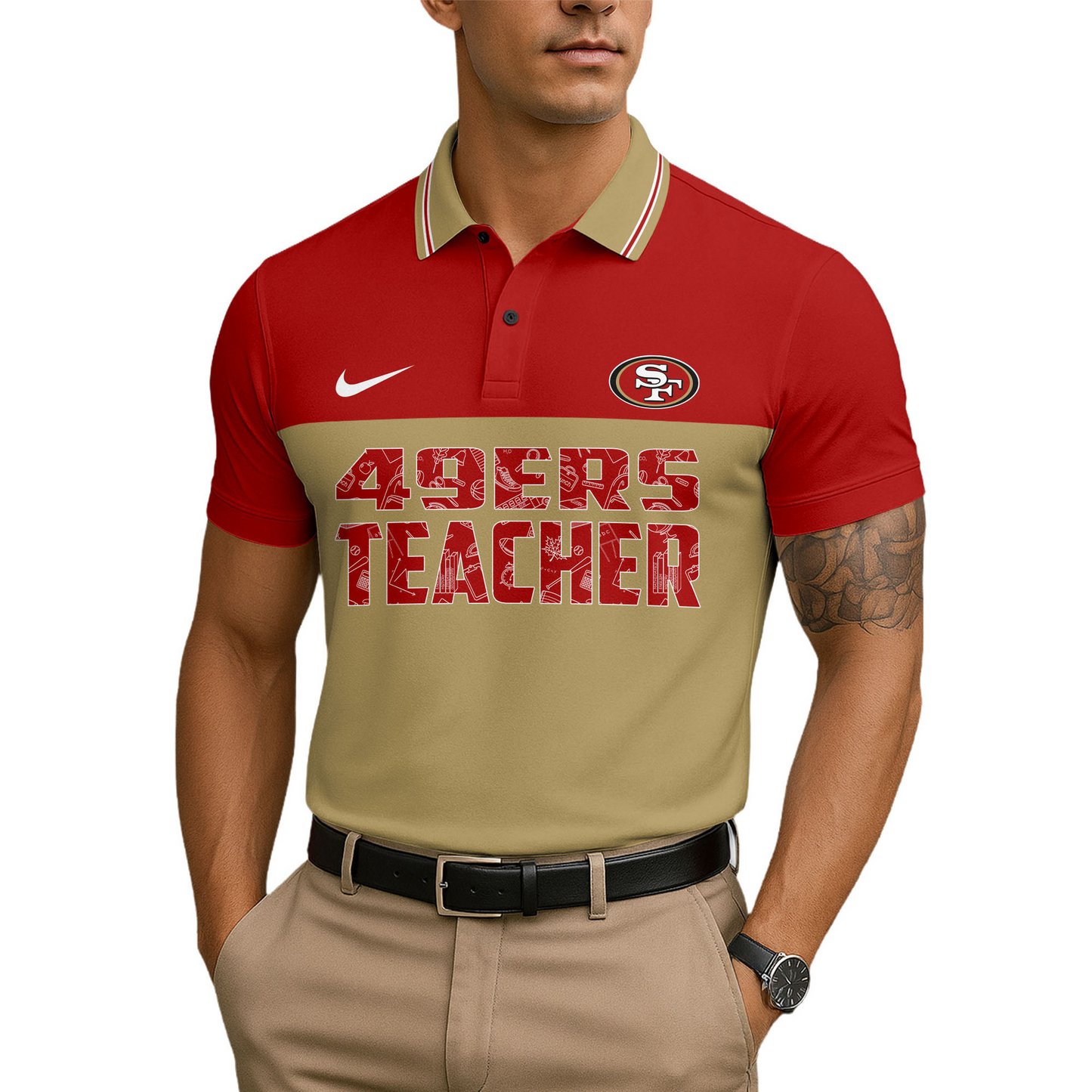 Premium NFL SF Teacher Appreciation Polo Shirt V15 NMD TTV
