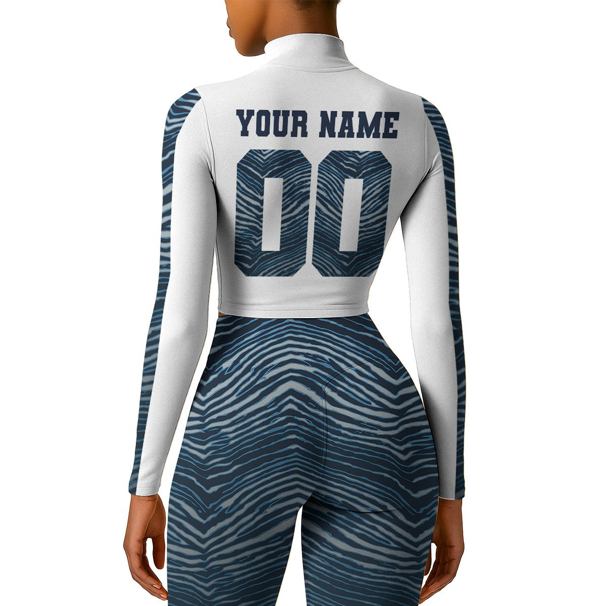 Premium NFL TEN Long-Sleeve Crop Top Sports Jacket and Leggings V1 NMD TTV