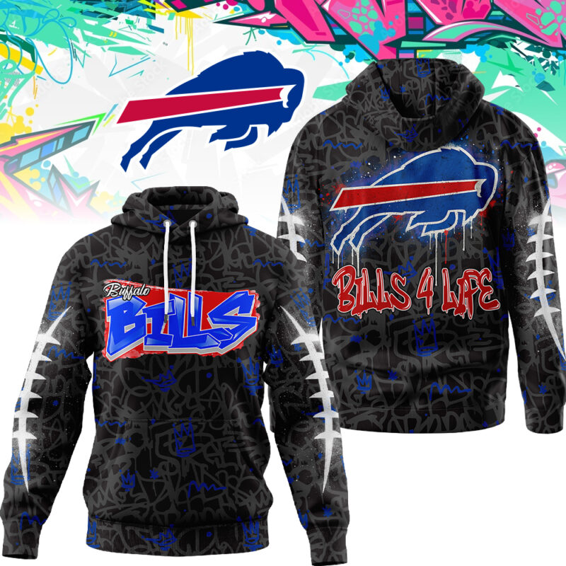 Premium NFL X BUF Special Graffiti My Team 4 Life Hoodie NDT TDT