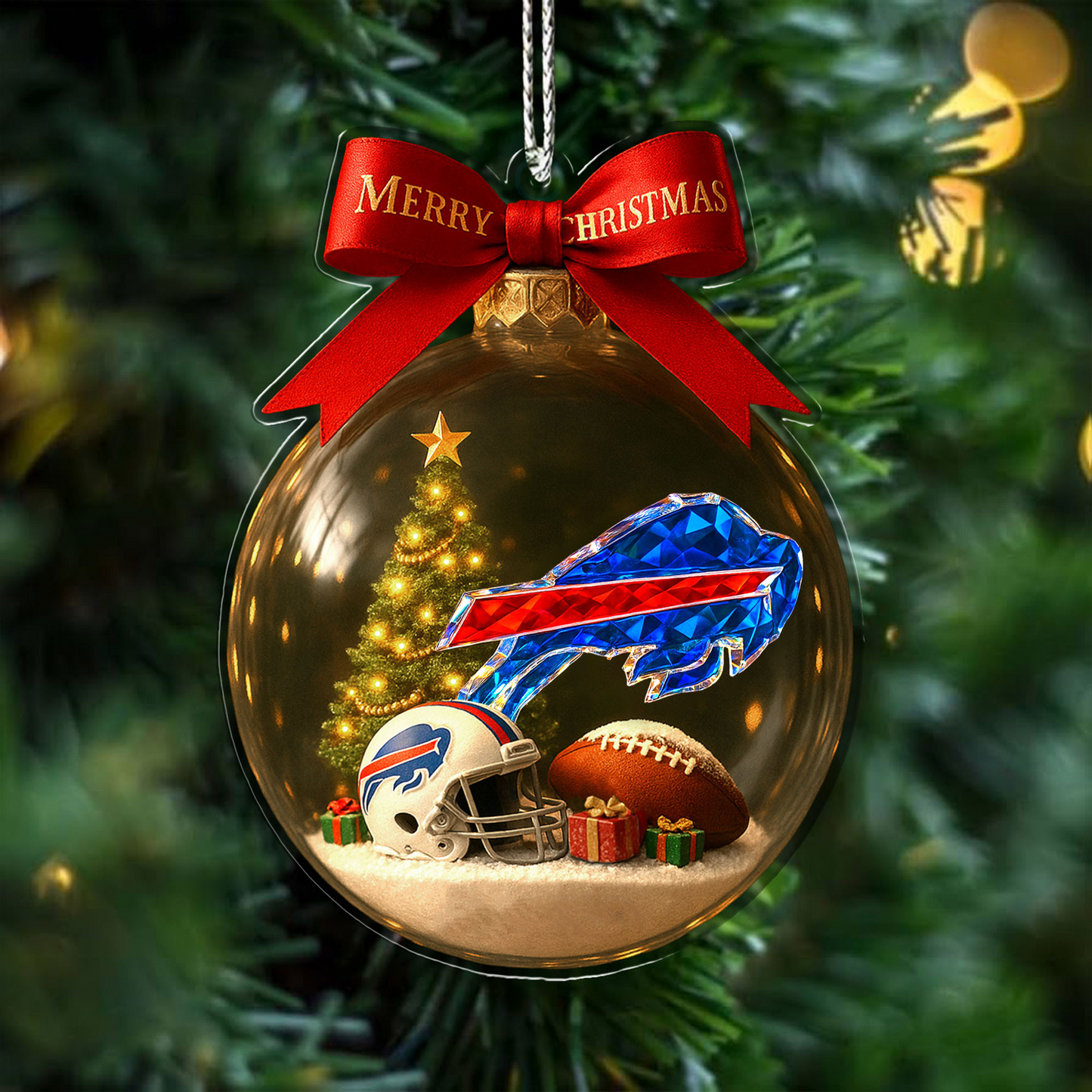 Premium NFL X BUF Christmas Ornaments NDT TDT