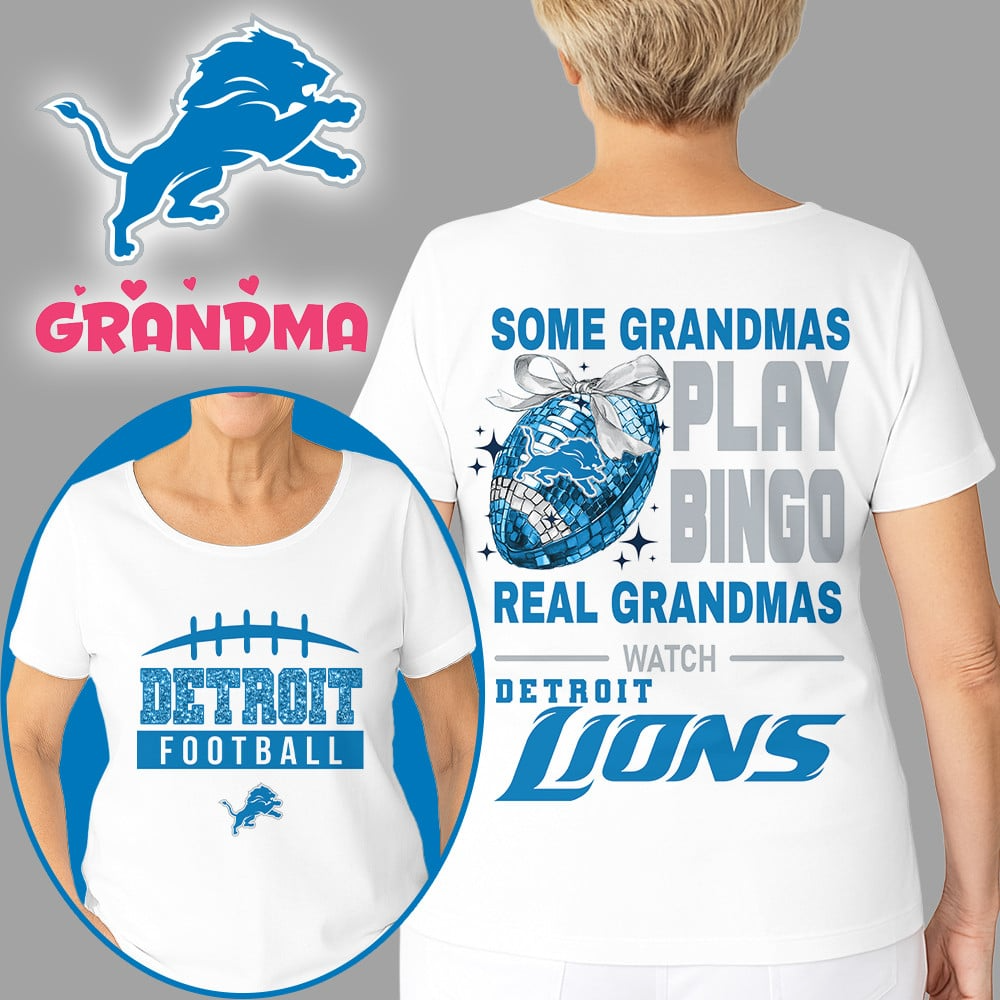 Premium NFL X DET Football Grandmas Fan 3D SHIRT NDT NHM
