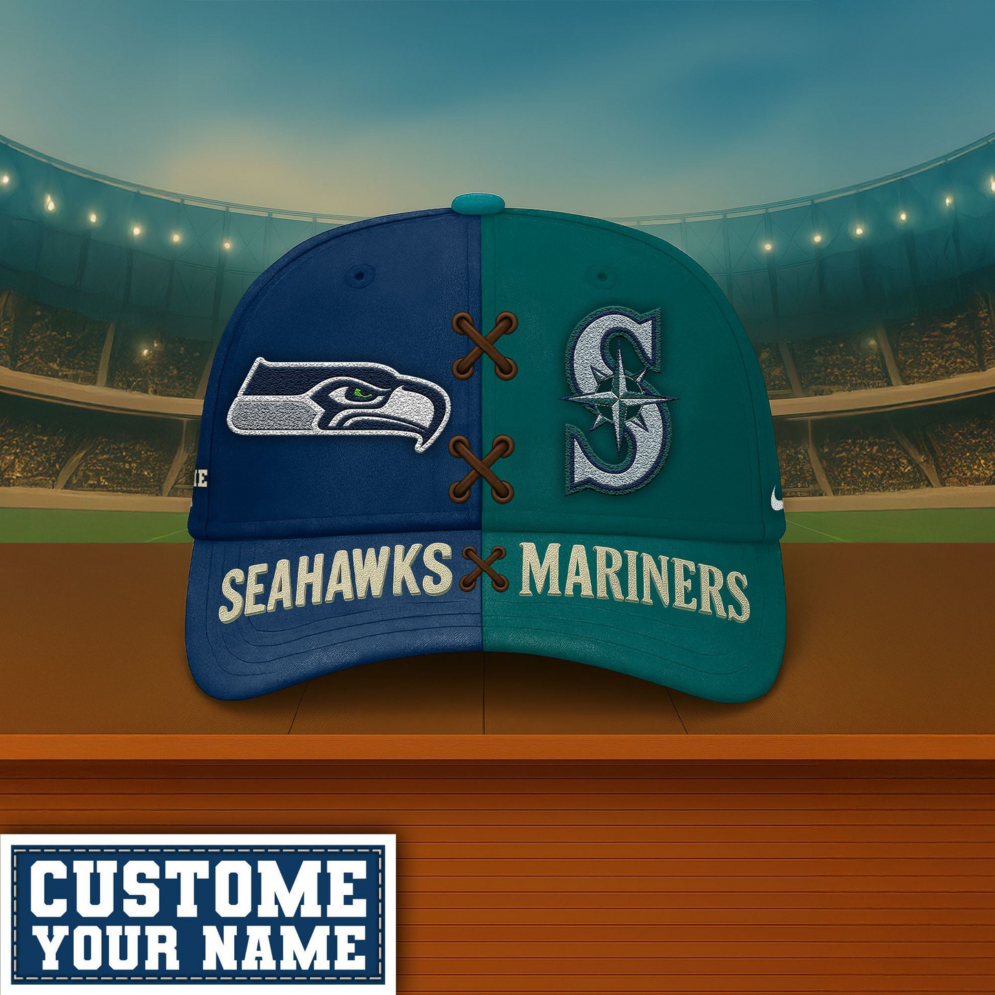 Premium NFL x MLB SEA & SM Crossover Custom Cap V1 NMD TTV