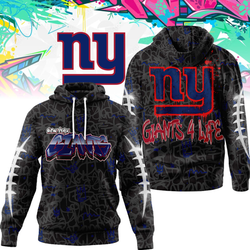 Premium NFL X NYG Special Graffiti My Team 4 Life Hoodie NDT TDT