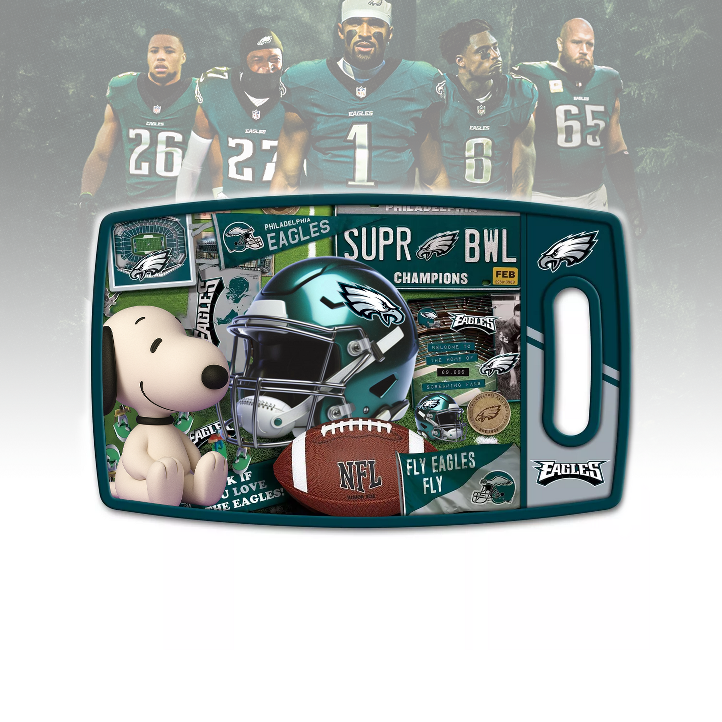 PREMIUM NFL x PHI Retro Series Cutting Board NDT TDT